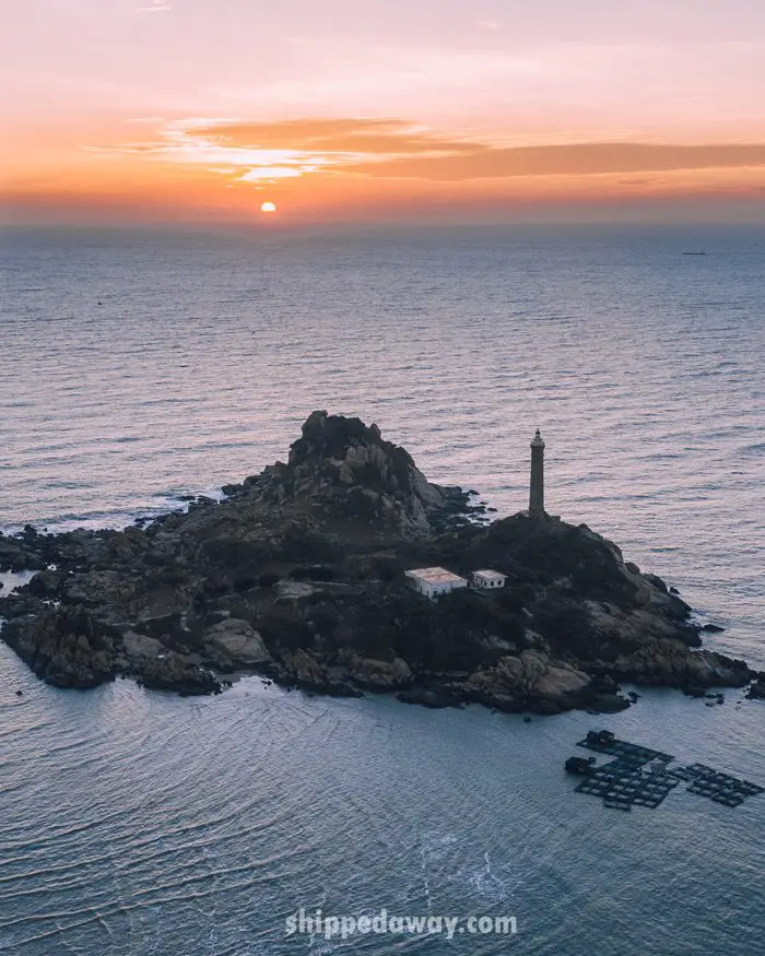 Aerial view of Ke Ga Lighthouse