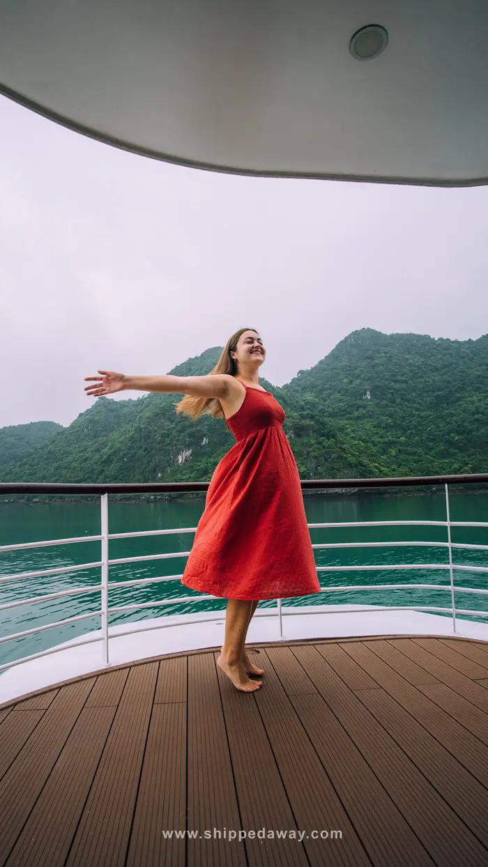 Arijana Tkalčec on Capella Cruise in Ha Long Bay