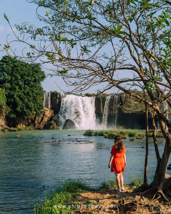 Arijana Tkalčec at Dray Nur waterfall in Dak Lak