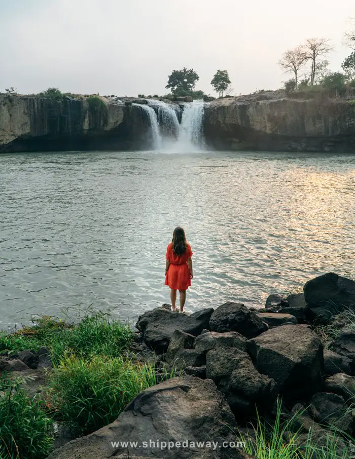 Arijana Tkalčec at Dray Sap waterfall in Dak Lak