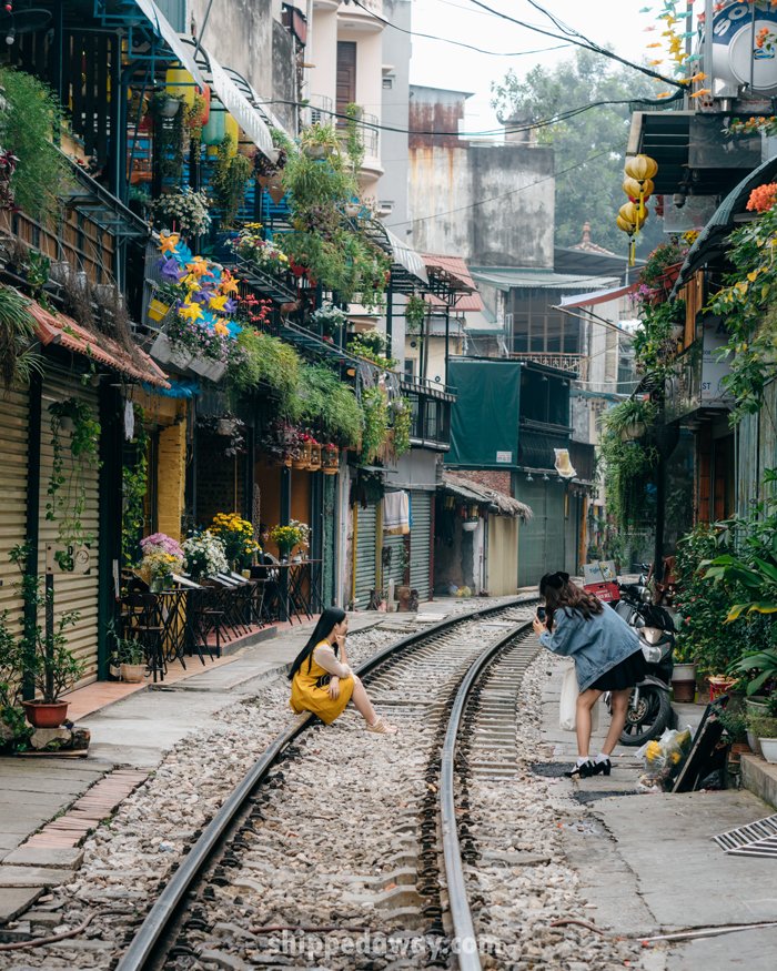 Hanoi Train Street is a popular Instagram photo opportunity spot