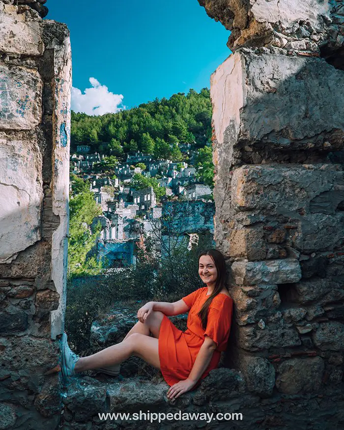 Arijana Tkalčec at Kayakoy abandoned village, Turkey