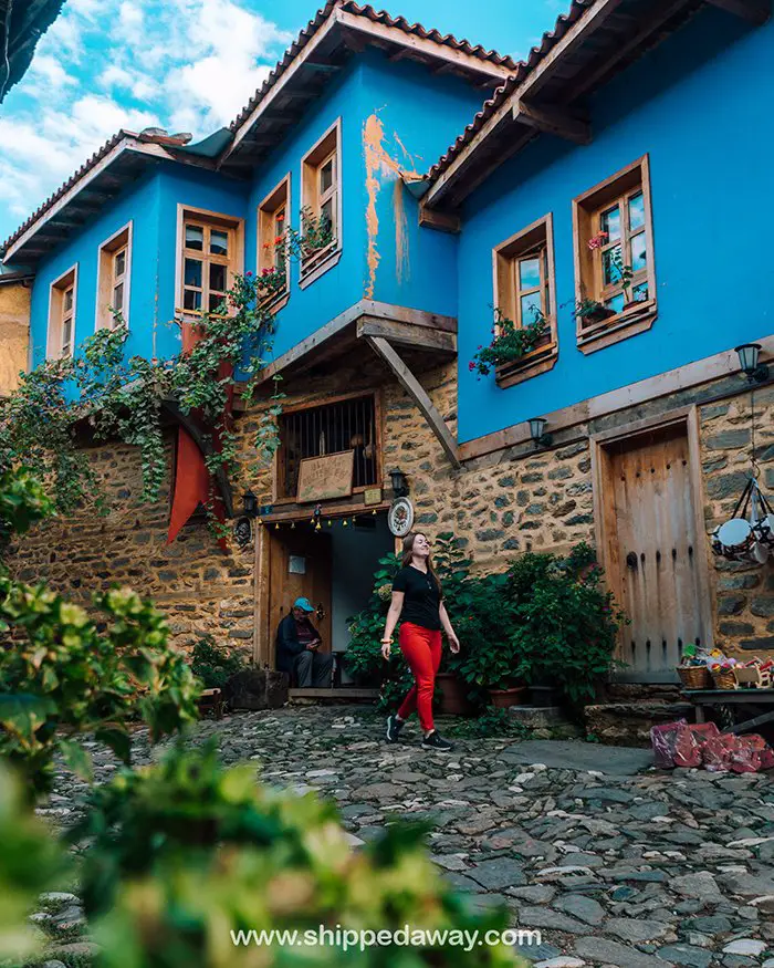 Arijana Tkalčec in Ottoman village in Bursa, Turkey