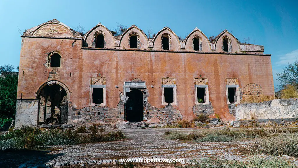 Old Church at Kayakoy abandoned village in Fethiye