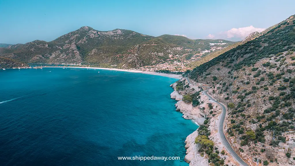Scenic coastal roads of Oludeniz, Fethiye, Turkey