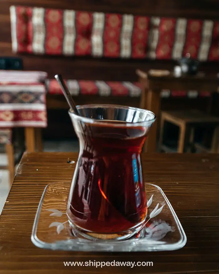 Turkish tea in Izmir, Turkey