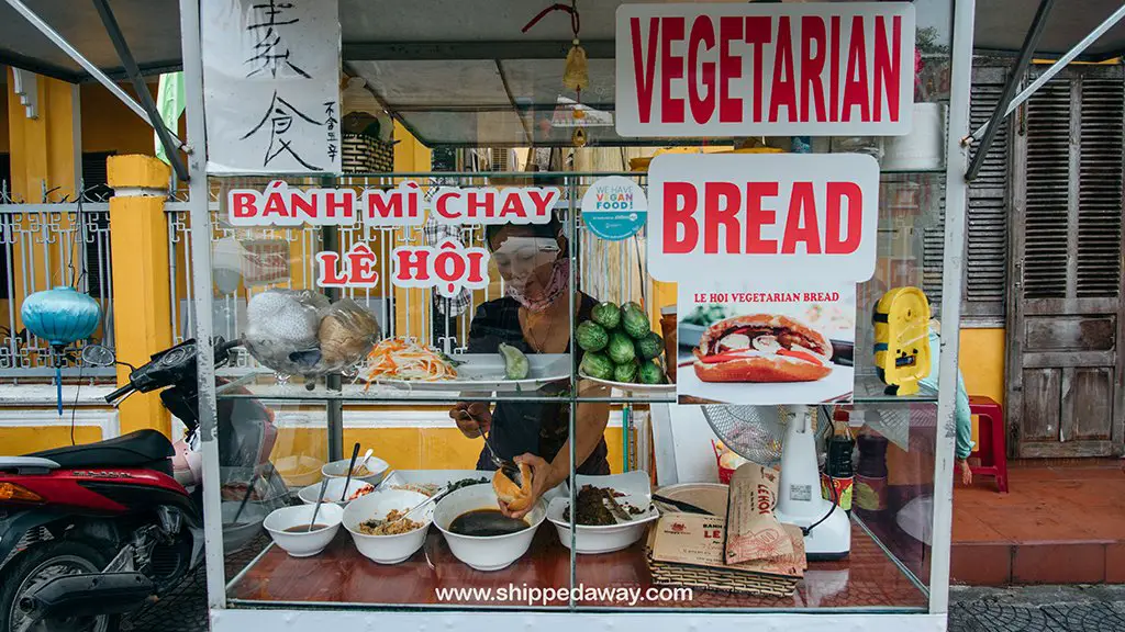 Vegetarian Banh Mi in Vietnam