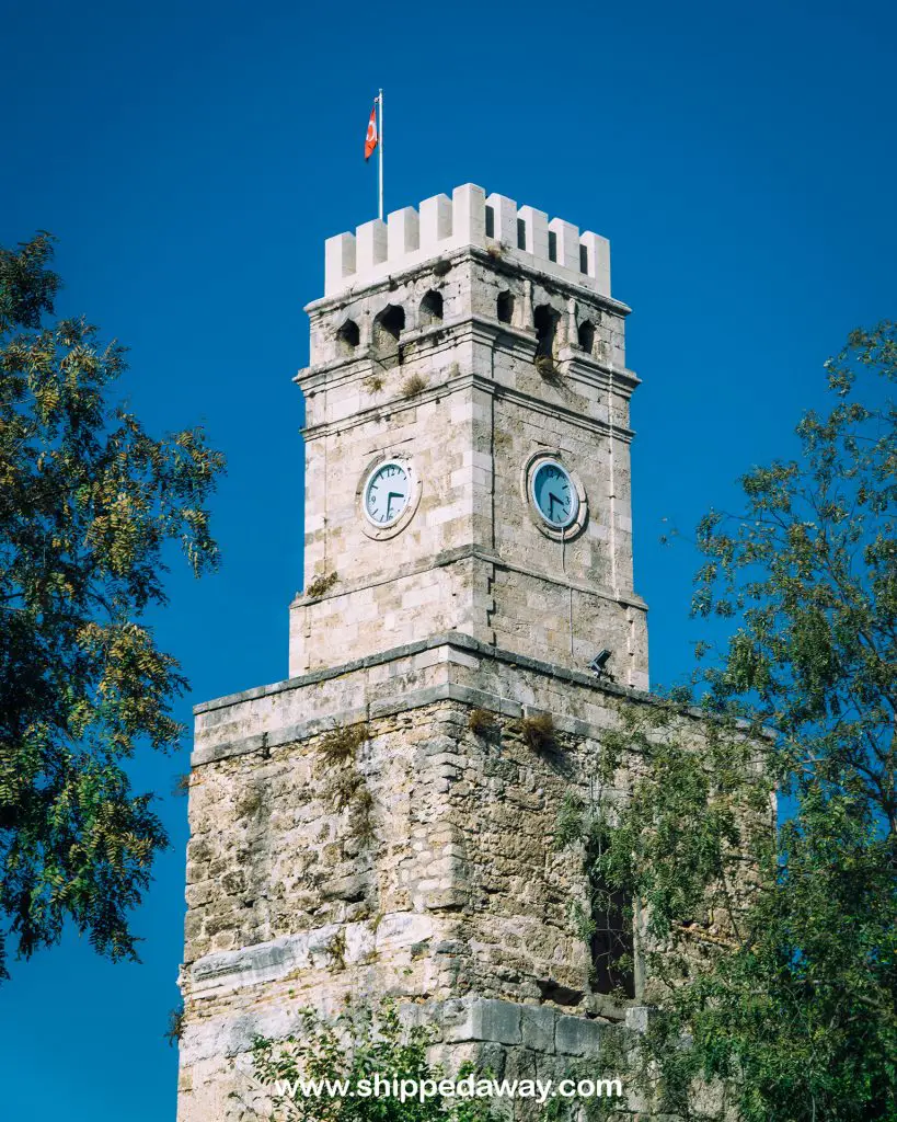 Clock Tower in Kaleici, Antalya old town