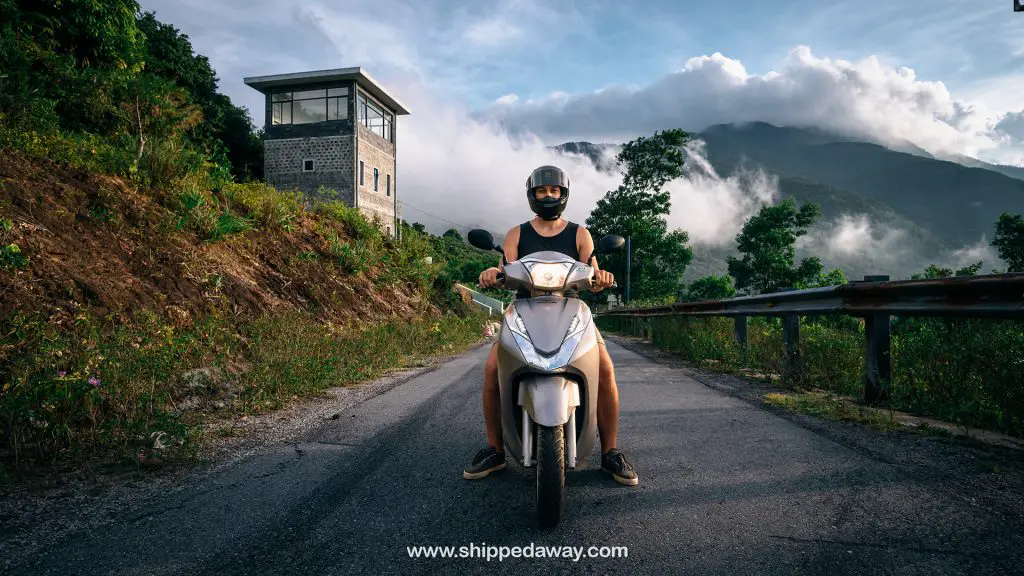 Driving motorbike in Da Nang, Vietnam