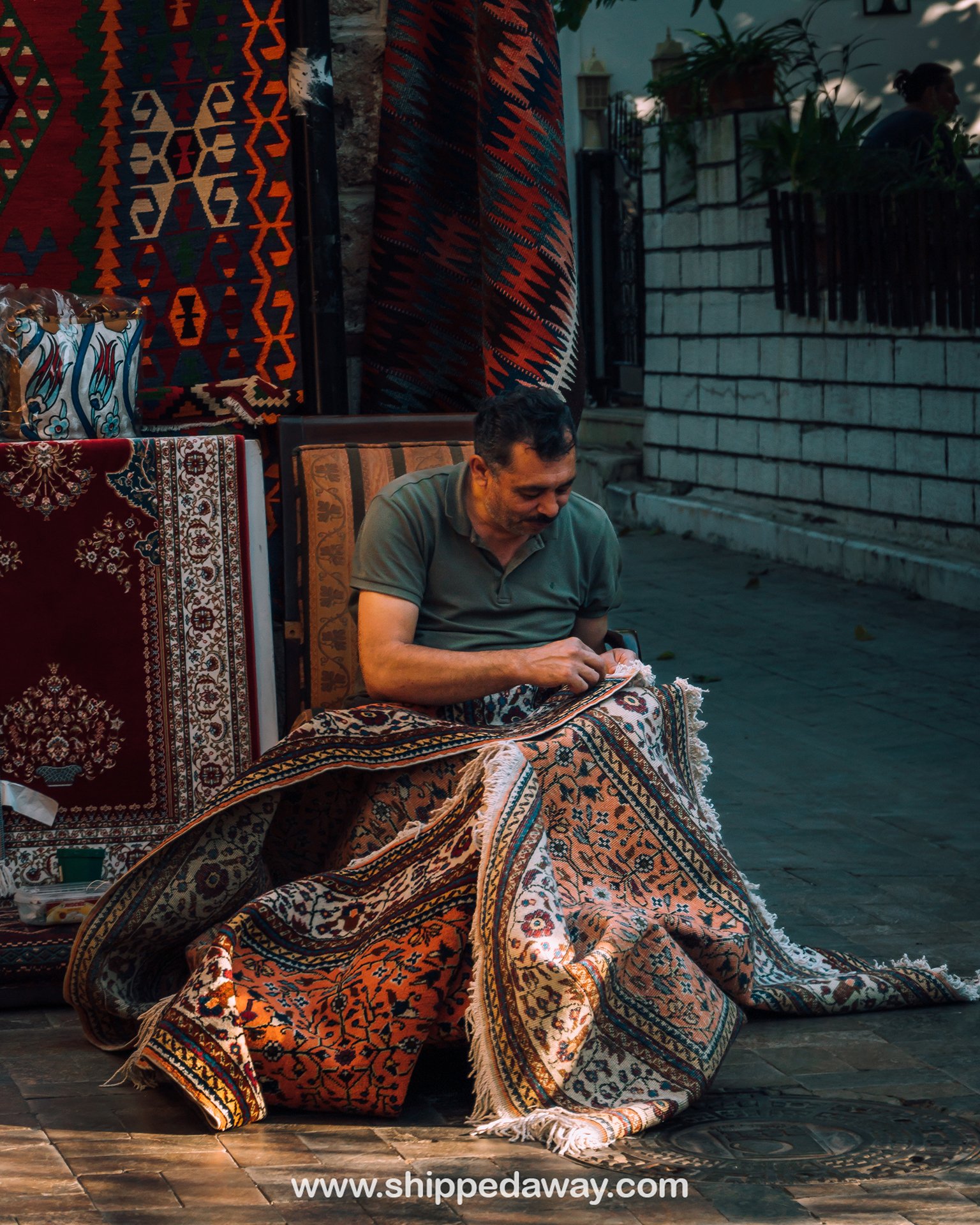 Making carpets in Antalya, Turkey