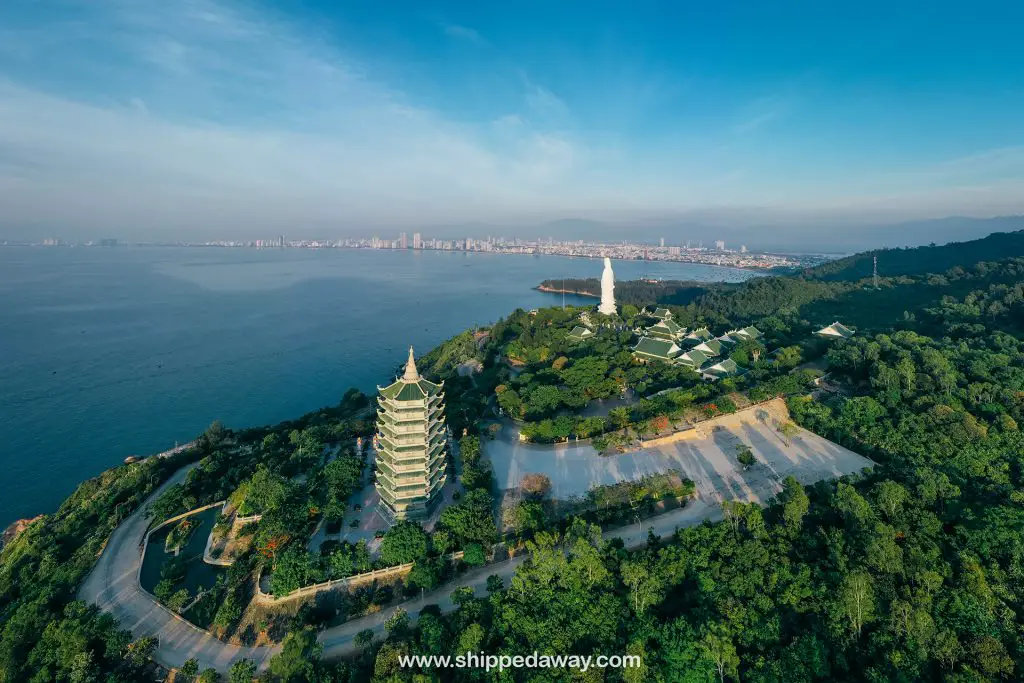 Son Tra Peninsula, Da Nang - aerial view