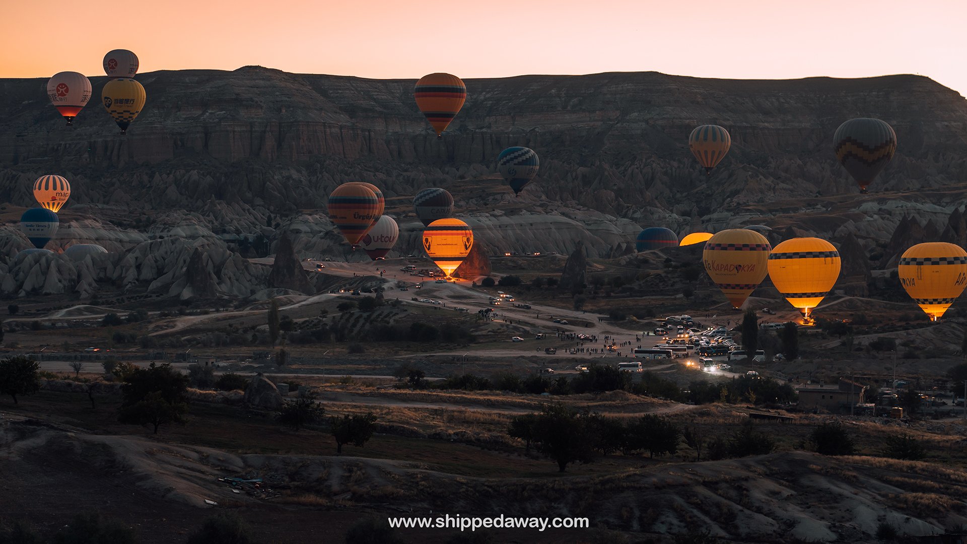 Goreme hot air balloon take off spot, Cappadocia