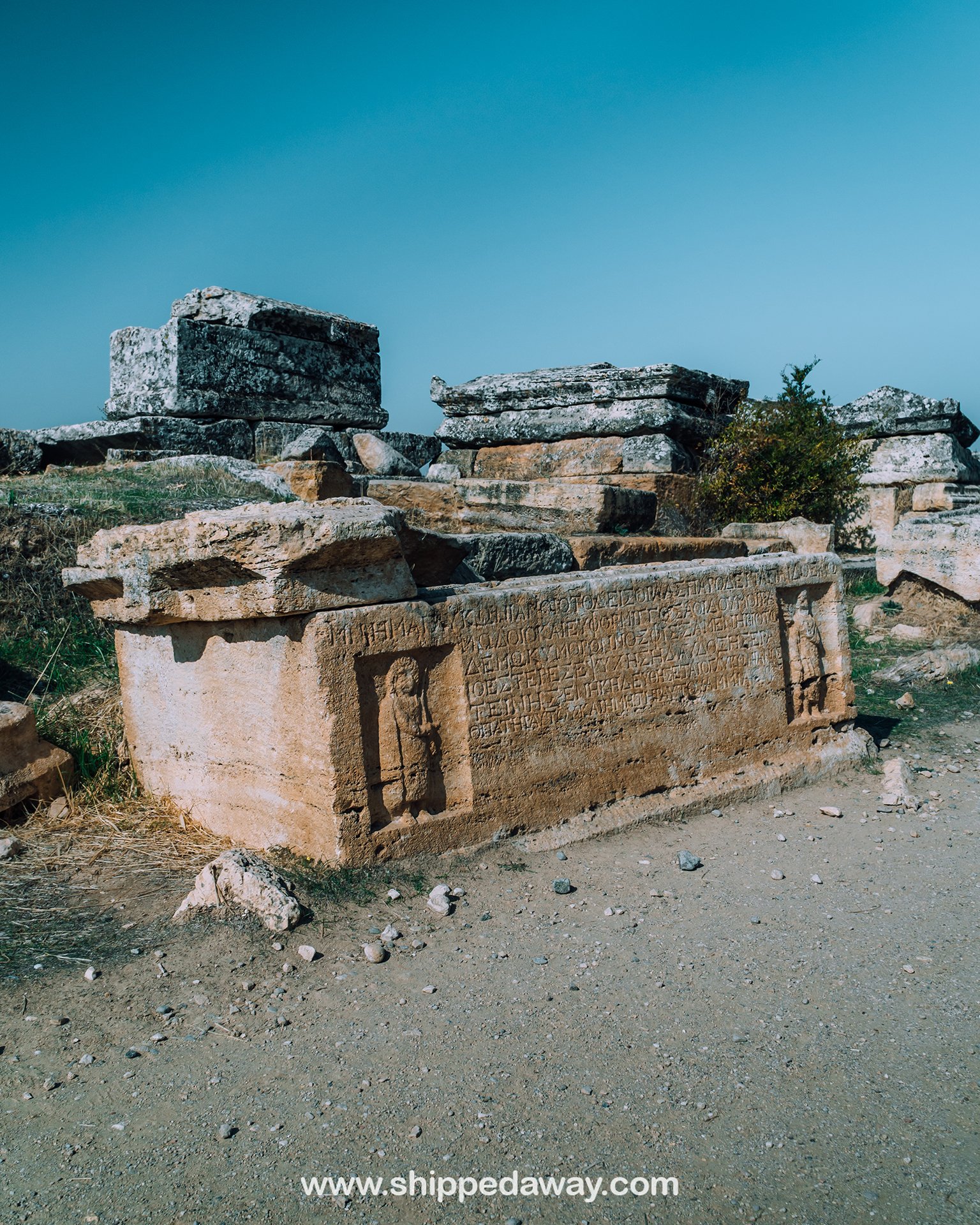 Hierapolis necropolis at Pamukkale in Turkey