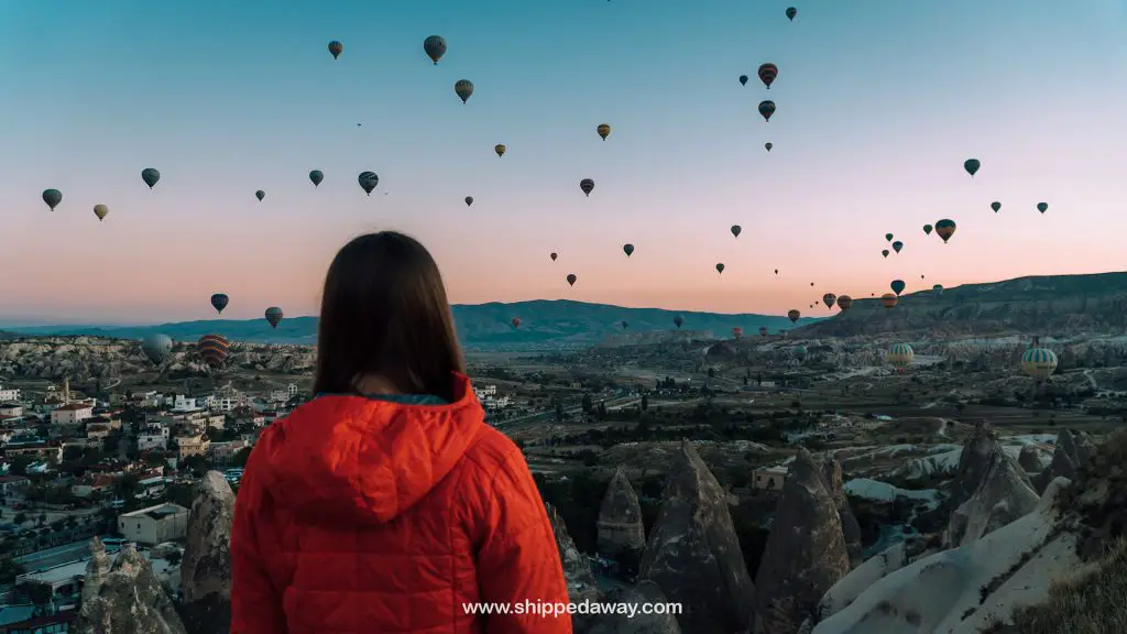 Lovers hill viewpoint above Goreme in Cappadocia
