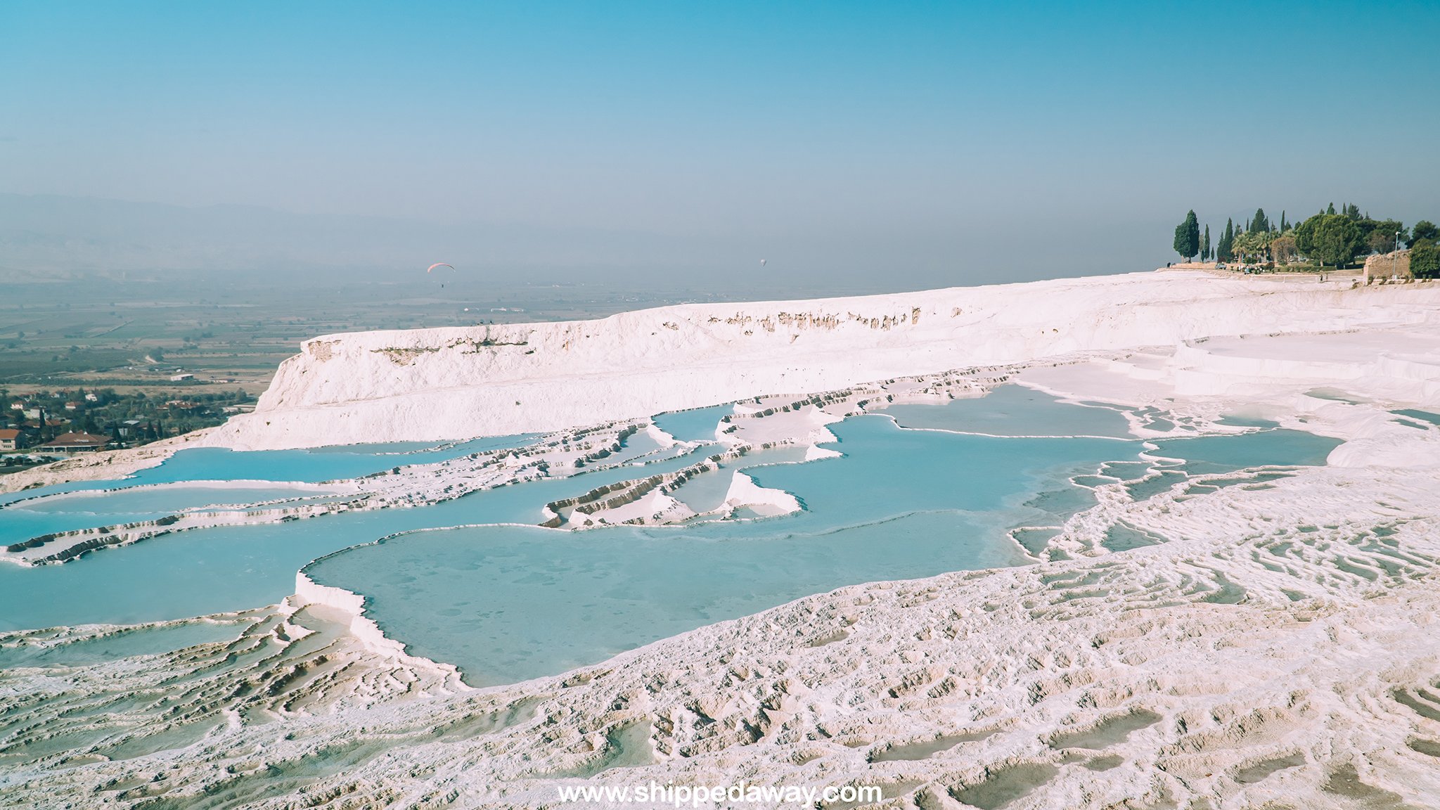 Pamukkale Cotton Castle travertines and pools in Turkey