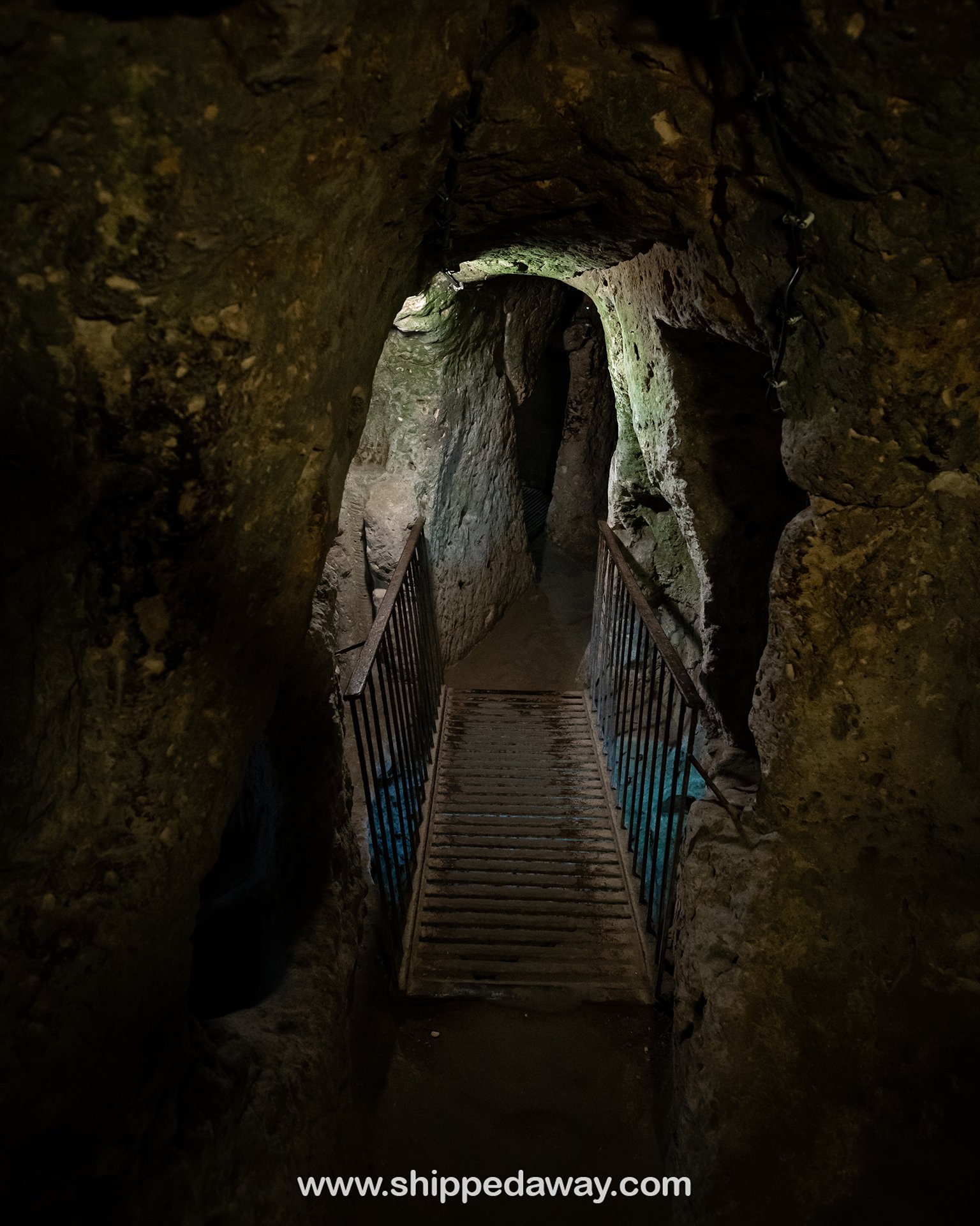 Tunnel passage at Derinkuyu Underground City in Cappadocia