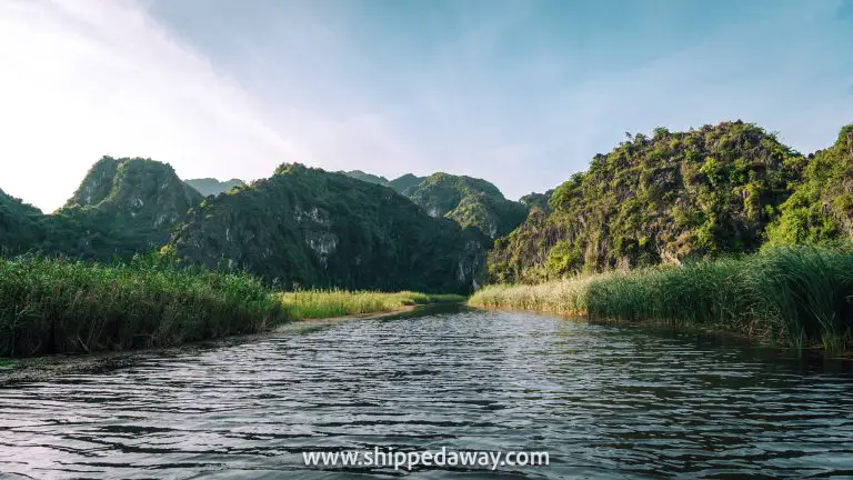 Landscape of Van Long Nature Reserve in Vietnam