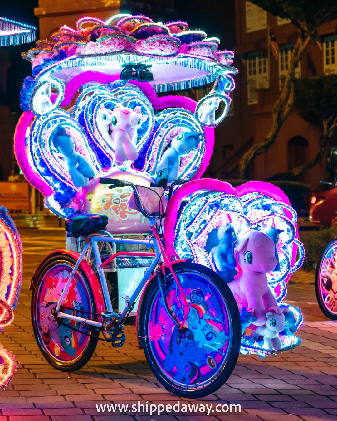 Colorful and funky trishaw at Jonker Street Night Market, Melaka (Malacca), Malaysia