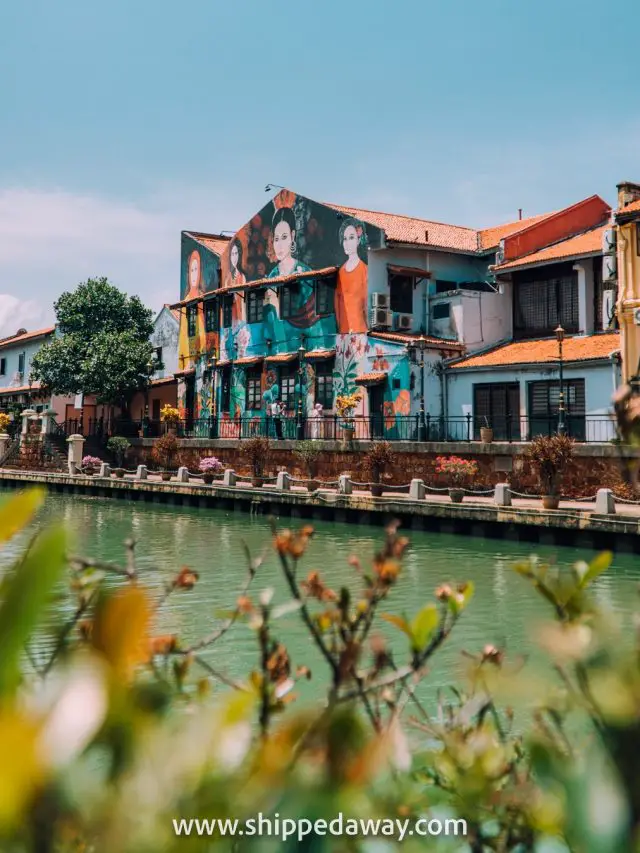 Beautiful murals on Melaka's riverside in Malaysia