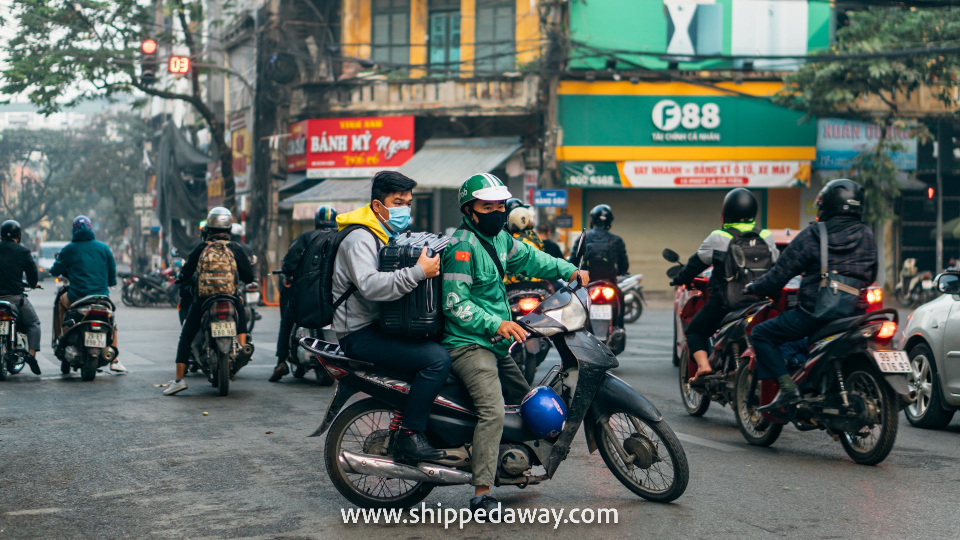 Ordering a grab bike ride with a Vietnam SIM card