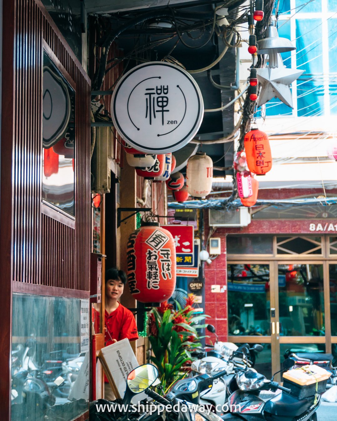 Decorations at Japanese Alley of Ho Chi Minh City, Vietnam