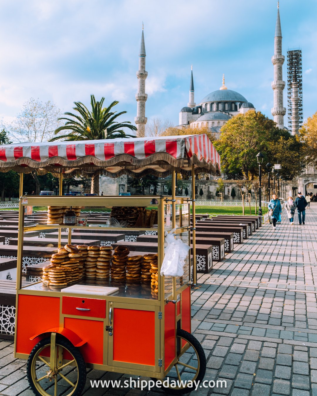 Simit cart in Sultanahmet Park, Istanbul