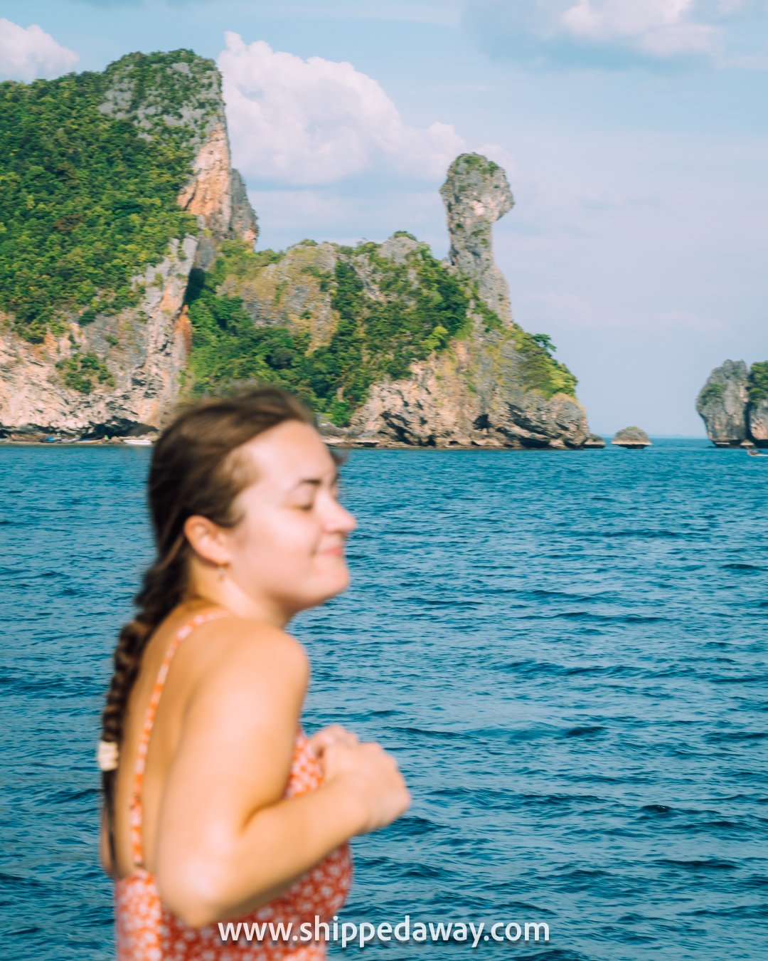 Arijana Tkalcec at Chicken Island, Krabi 5 Islands Sunset Snorkeling Cruise