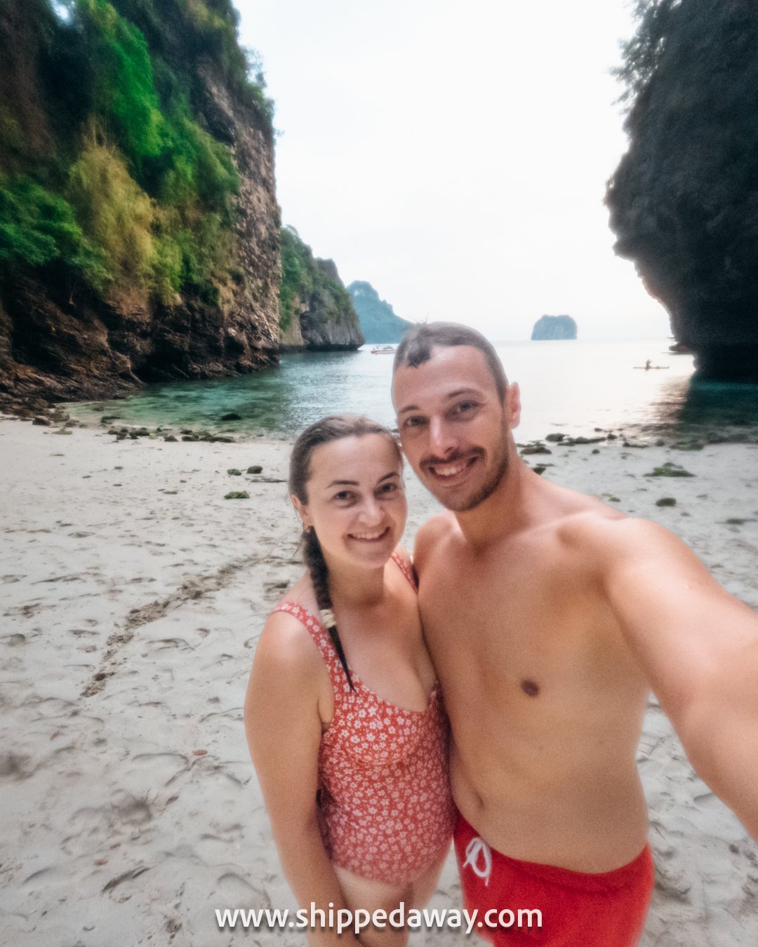 Arijana Tkalcec and Matej Span at Secret Beach, Poda Island, Krabi Sunset Snorkel Cruise