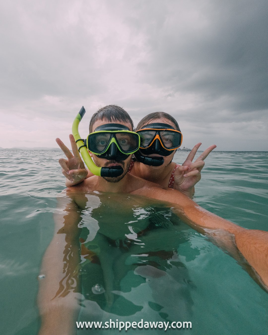 Arijana Tkalcec and Matej Span snorkeling, Phi Phi Islands day trip