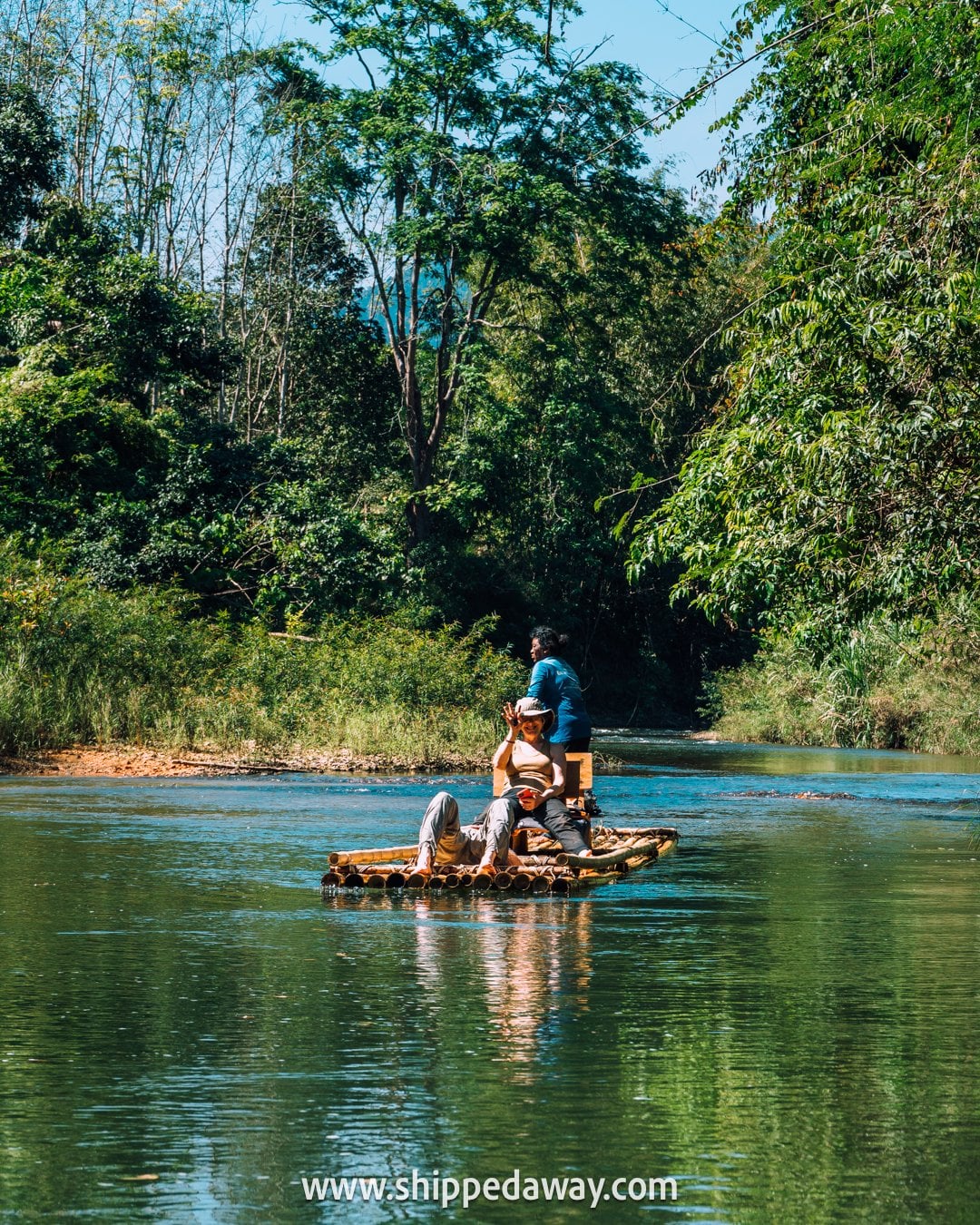 Bamboo rafting on the Sok River, Khao Sok, Thailand