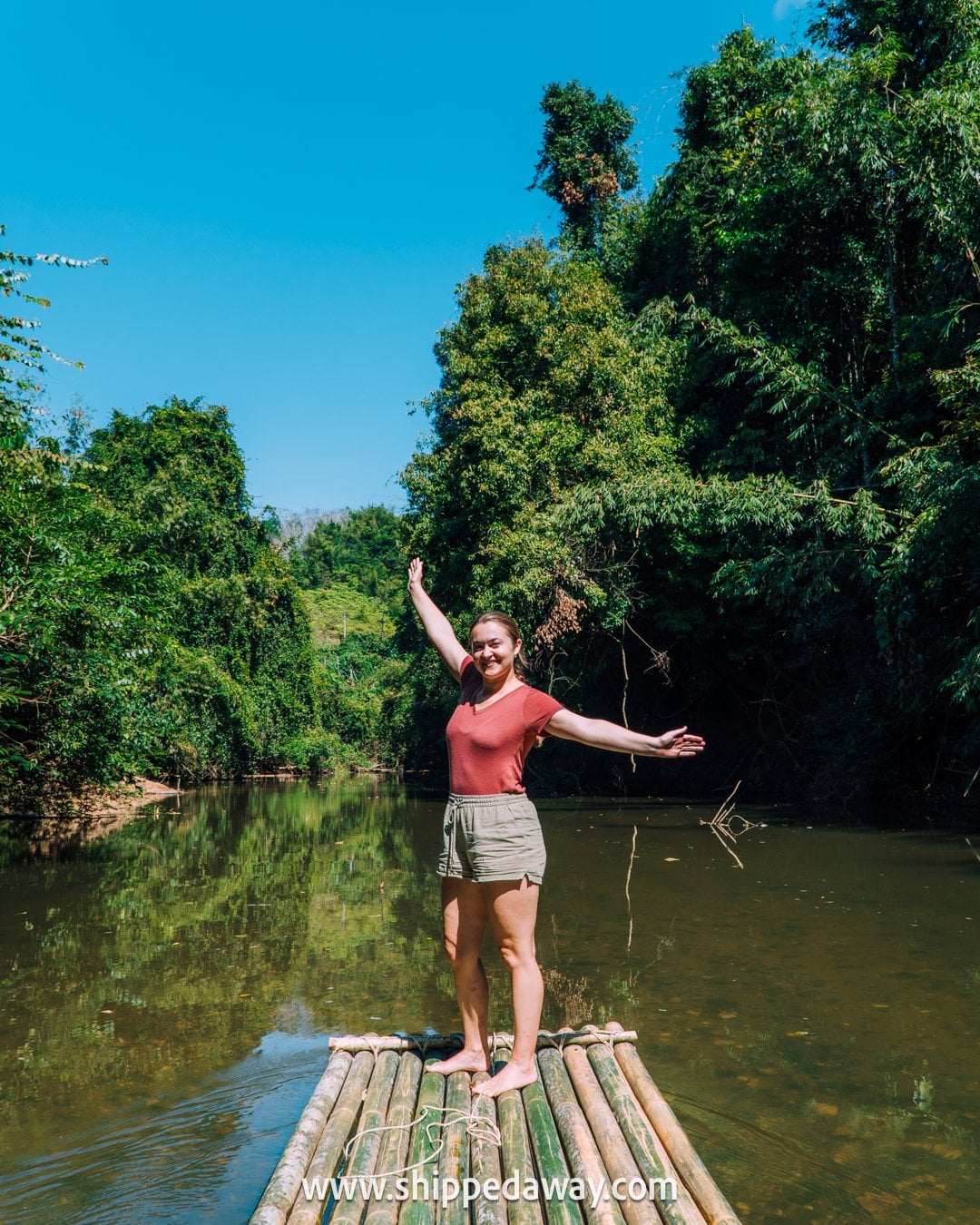 Bamboo rafting on Sok River, Khao Sok, Thailand