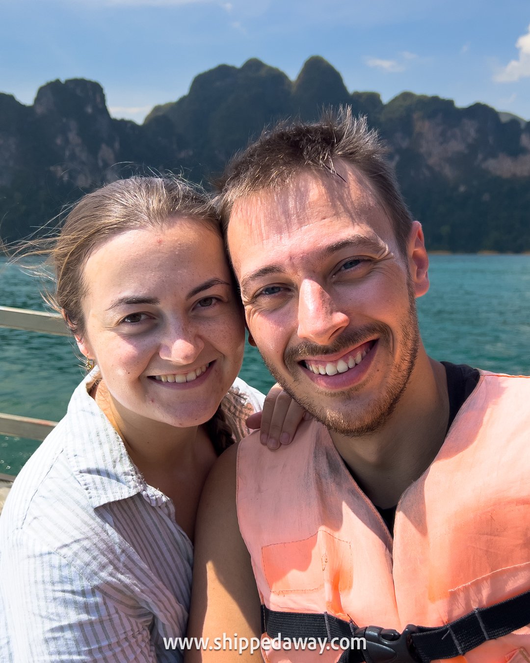 Arijana Tkalcec and Matej Span on Cheow Lan Lake, Khao Sok National Park