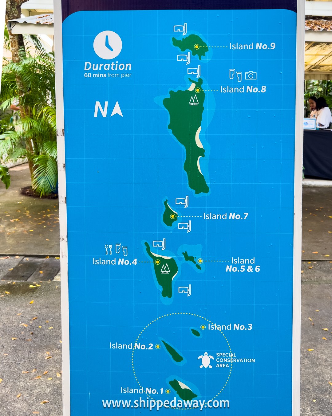 Map of Similan Islands, Thailand