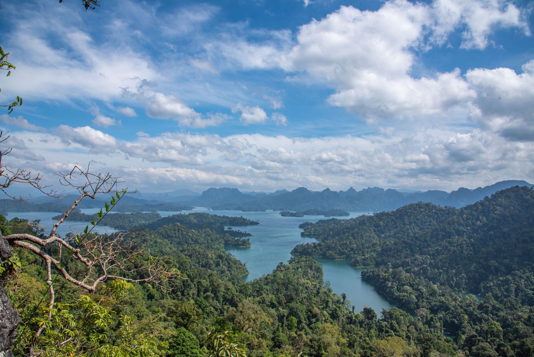 Viewpoint of Cheow Lan Lake in Khao Sok National Park