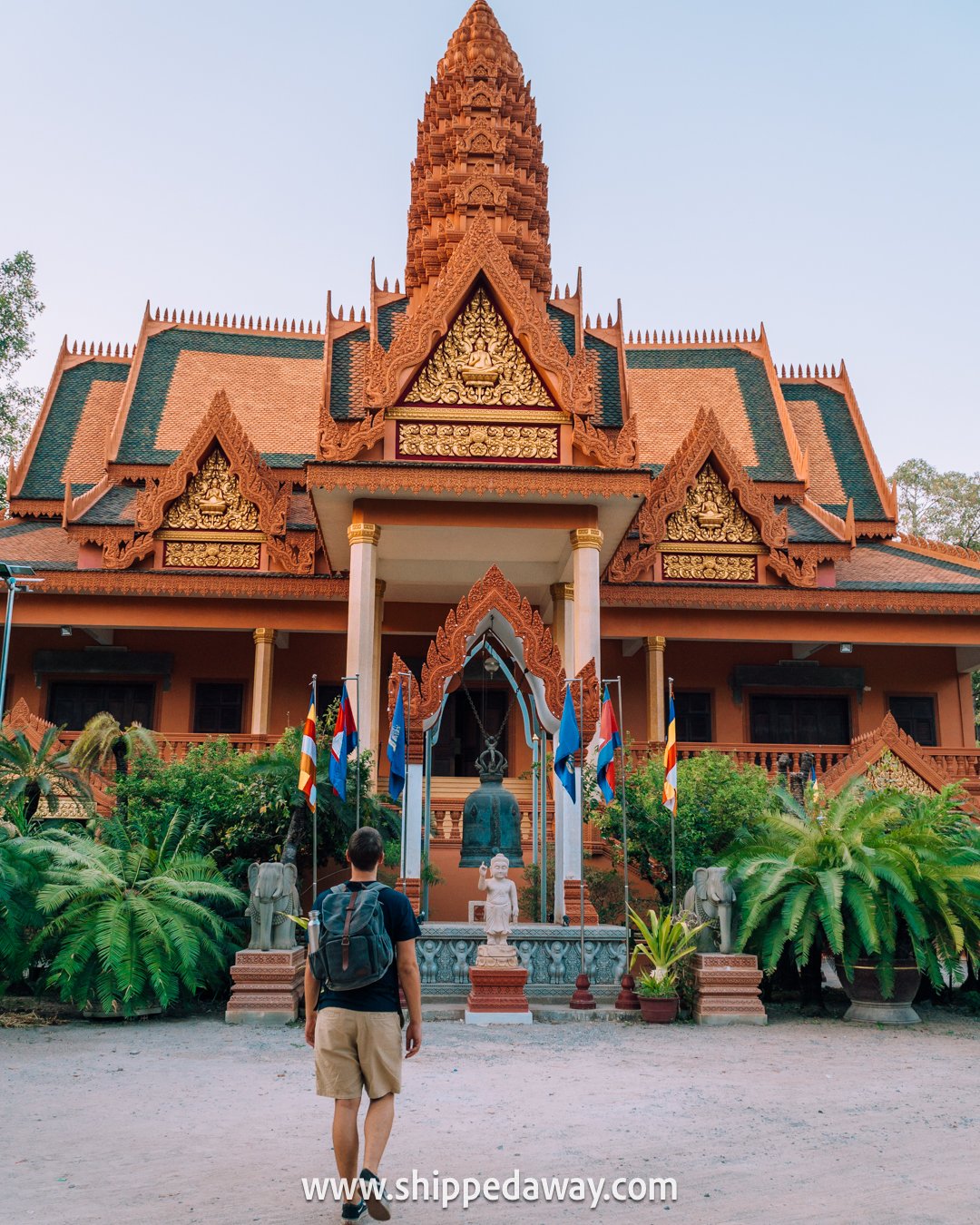 Beautiful architecture of Wat Bo Pagoda, Siem Reap