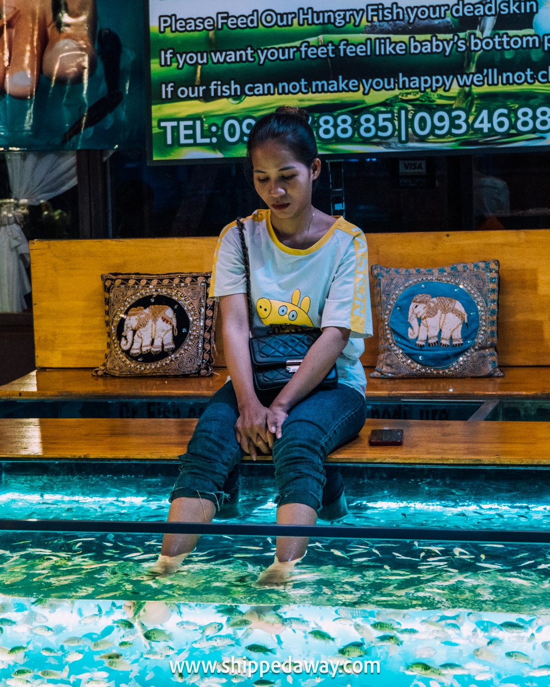 Fish foot massage and spa in Siem Reap, Cambodia