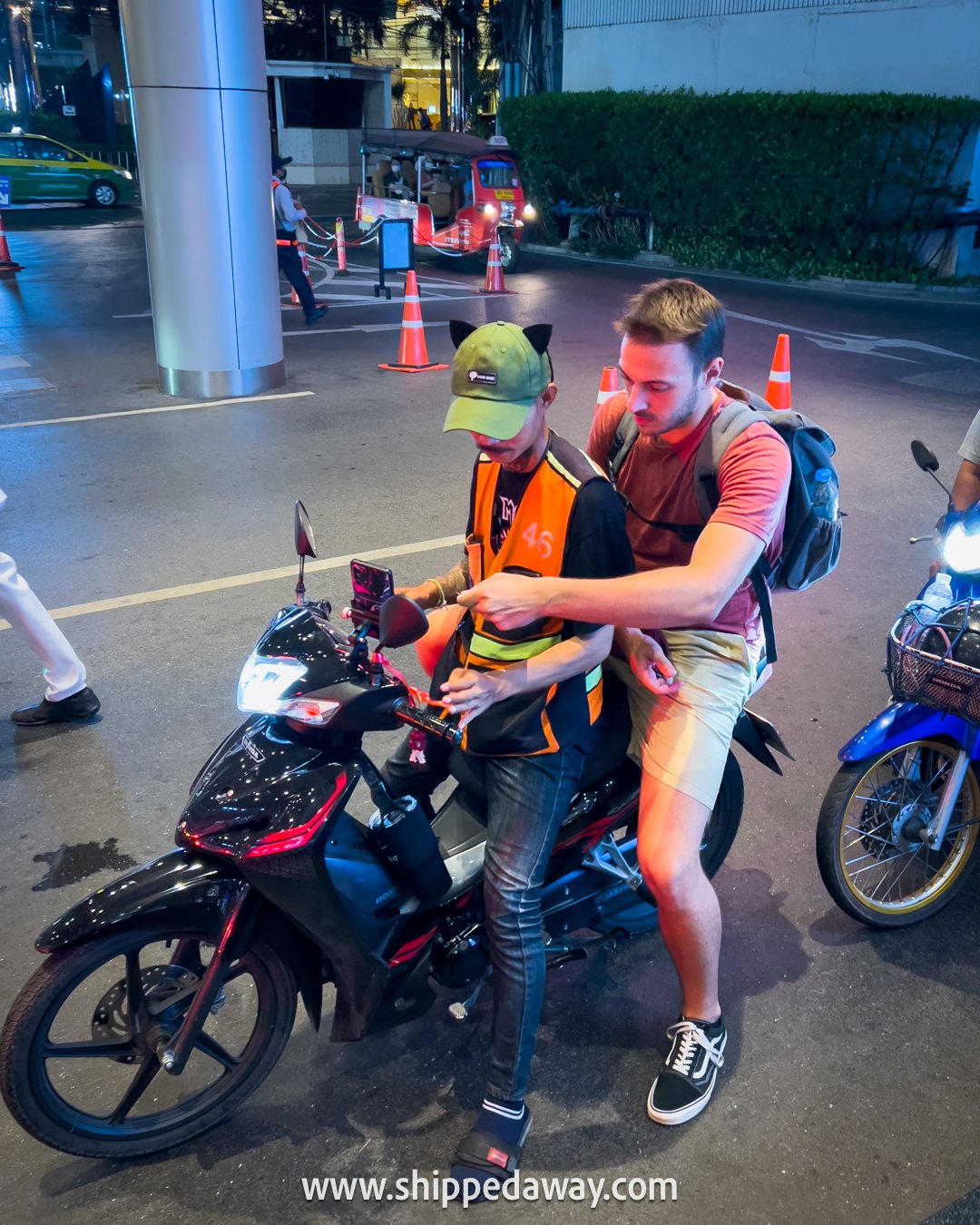 Grab bike transportation in Bangkok, Thailand