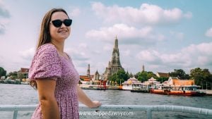 Tips from our visit to Wat Arun: We loved it! - How to visit Wat Arun - view from the boat on the Chao Phraya River