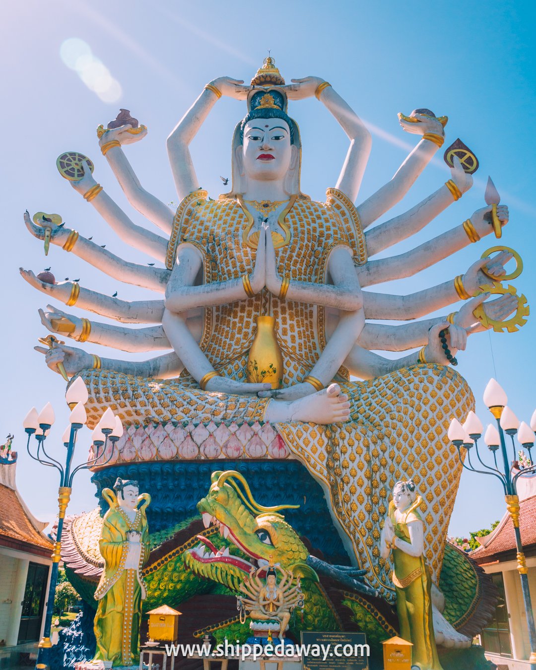Eighteen arms Guanyin Temple, Wat Plai Laem, Koh Samui