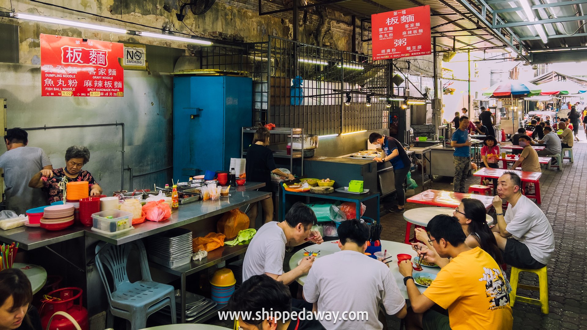 Food court in Chinatown in Kuala Lumpur, Malaysia