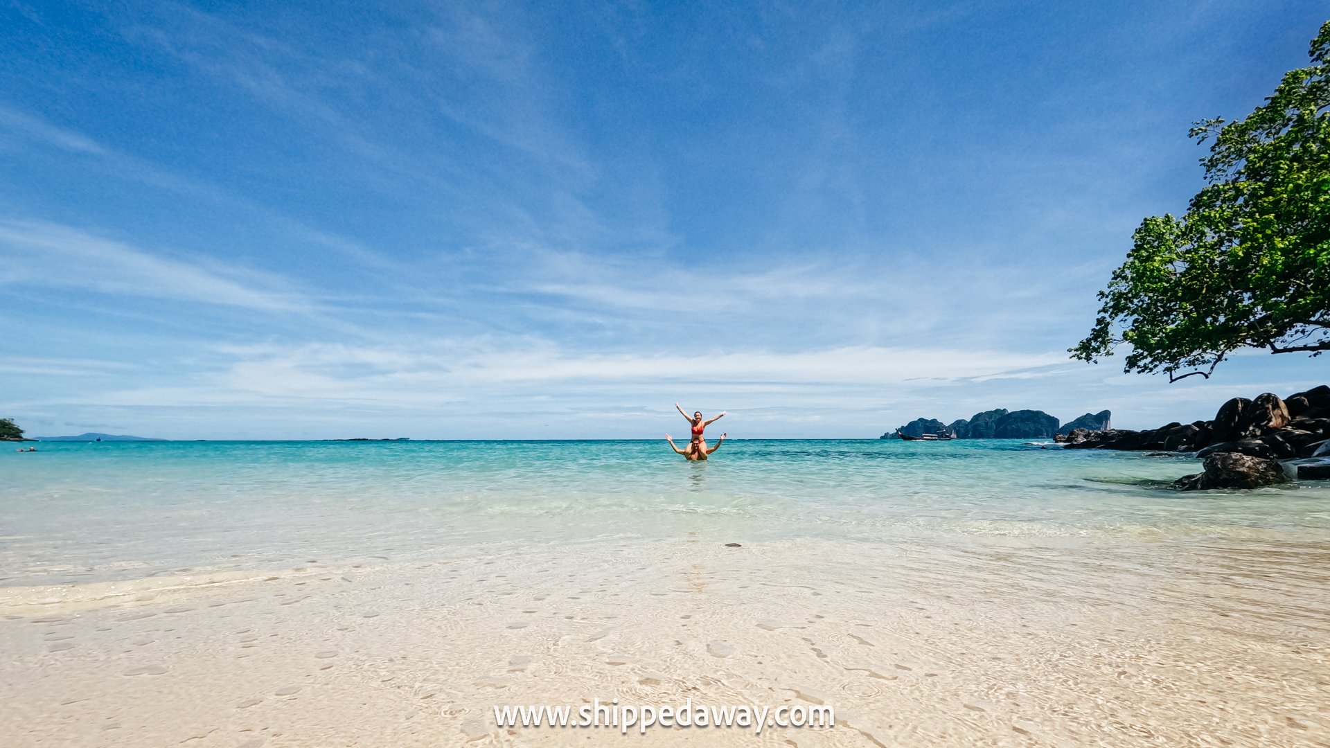 Enjoying a sunny day at the beach of Phi Phi Islands - must-do