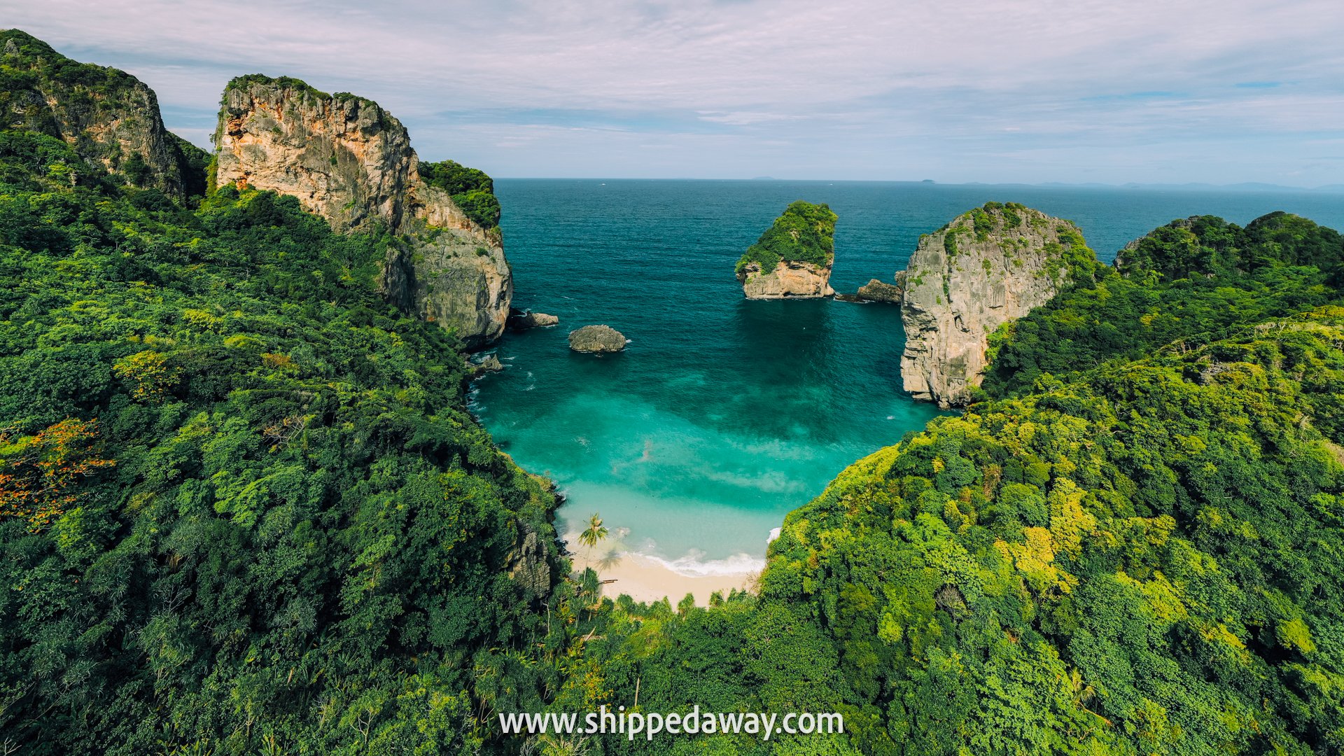 Nui Beach, the most picturesque beach in a stunning location of Phi Phi Islands