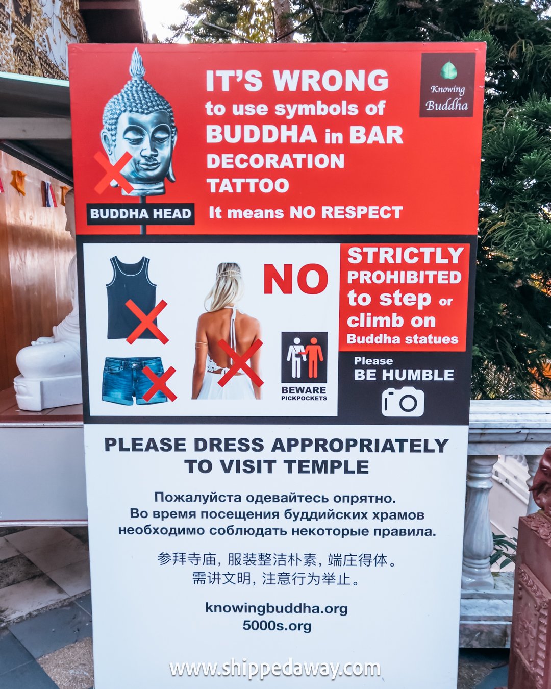 Dresscode and forbidden things at Wat Phra That Doi Suthep - Doi Suthep Temple Chiang Mai, Thailand - Travel Guide to Doi Suthep Temple
