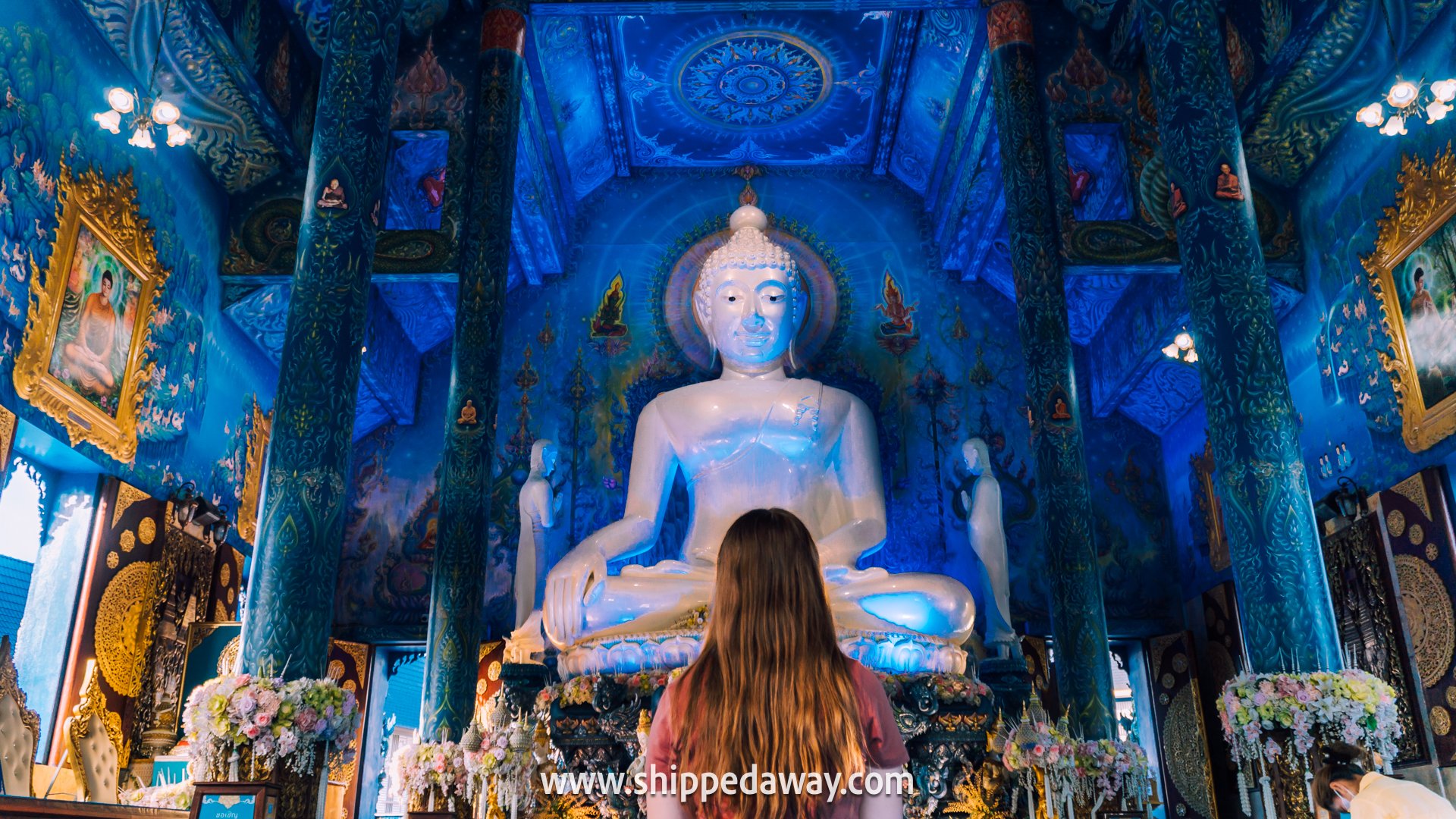 White Buddha at Wat Rong Suea Ten, Blue Temple Chiang Rai, Chiang Rai temple, Chiang Rai Blue Temple
