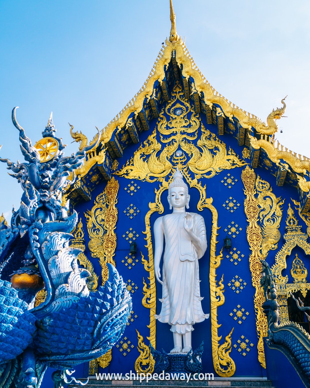 top things to do in Chiang Mai, Chiang Mai attractions - visiting Chiang Rai from Chiang Mai - Chiang Rai day trip - Wat Rong Suea Ten - Blue Temple