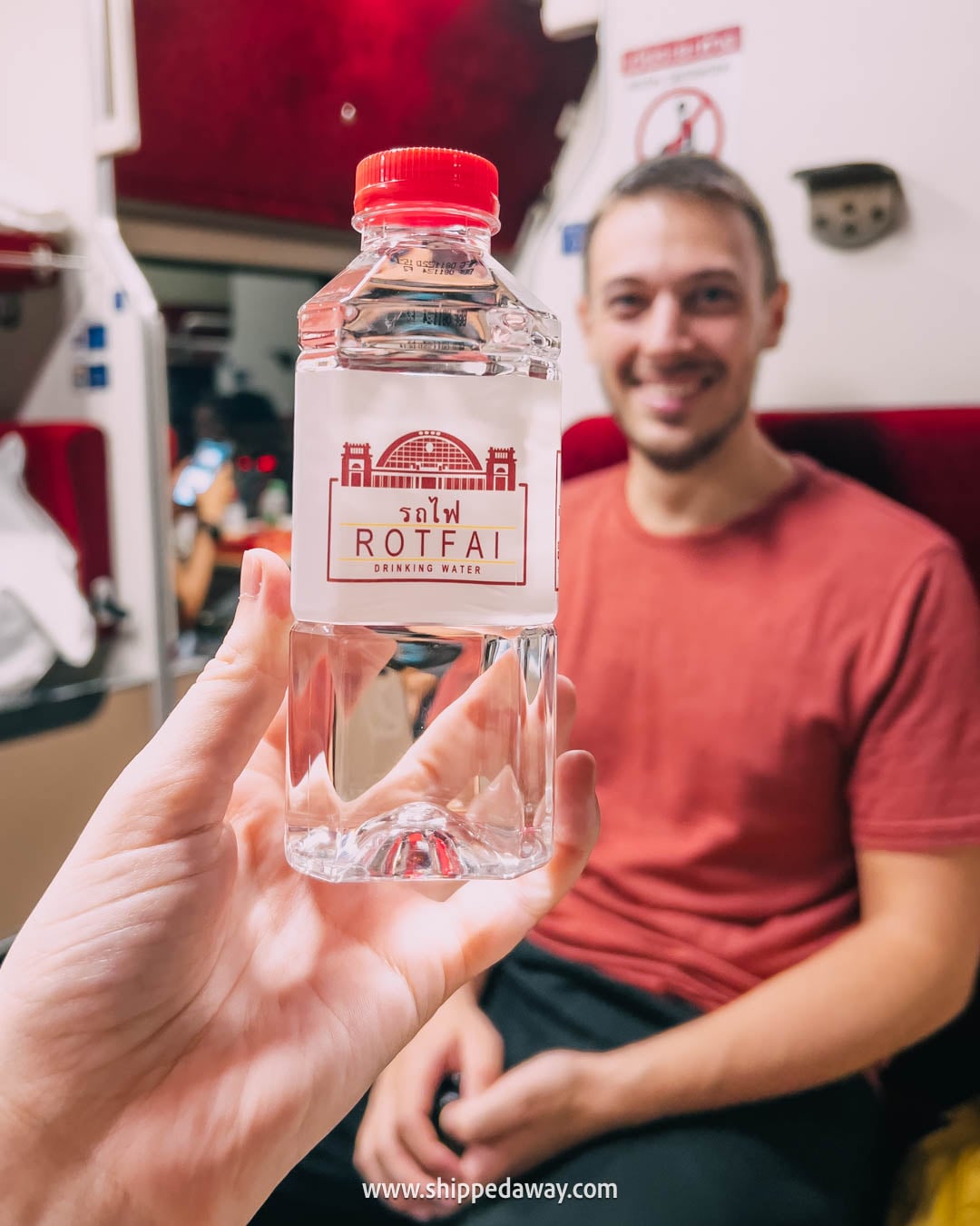 Sleeper train to Chiang Mai from Bangkok - free water on boarding