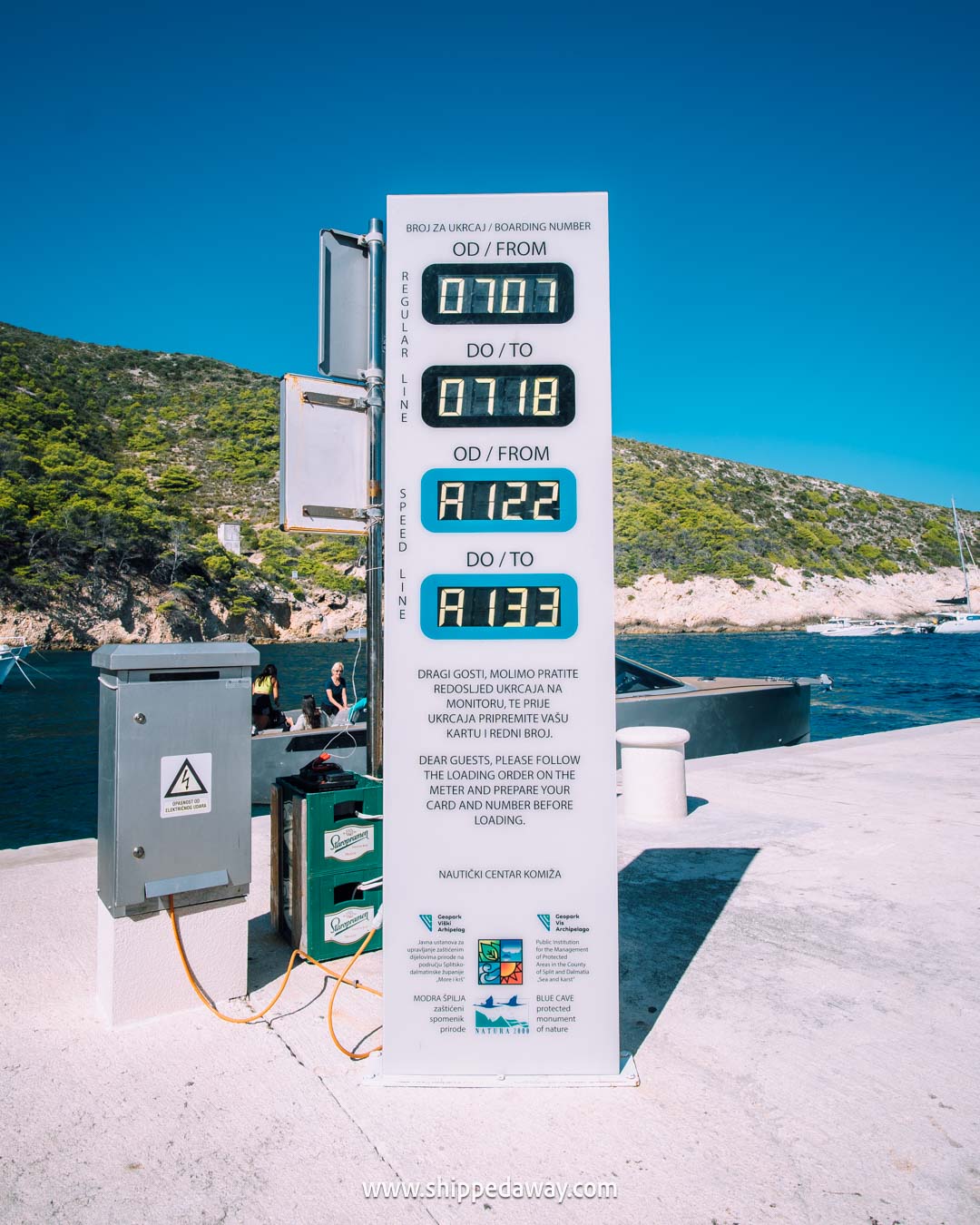 Blue Cave Croatia waiting system