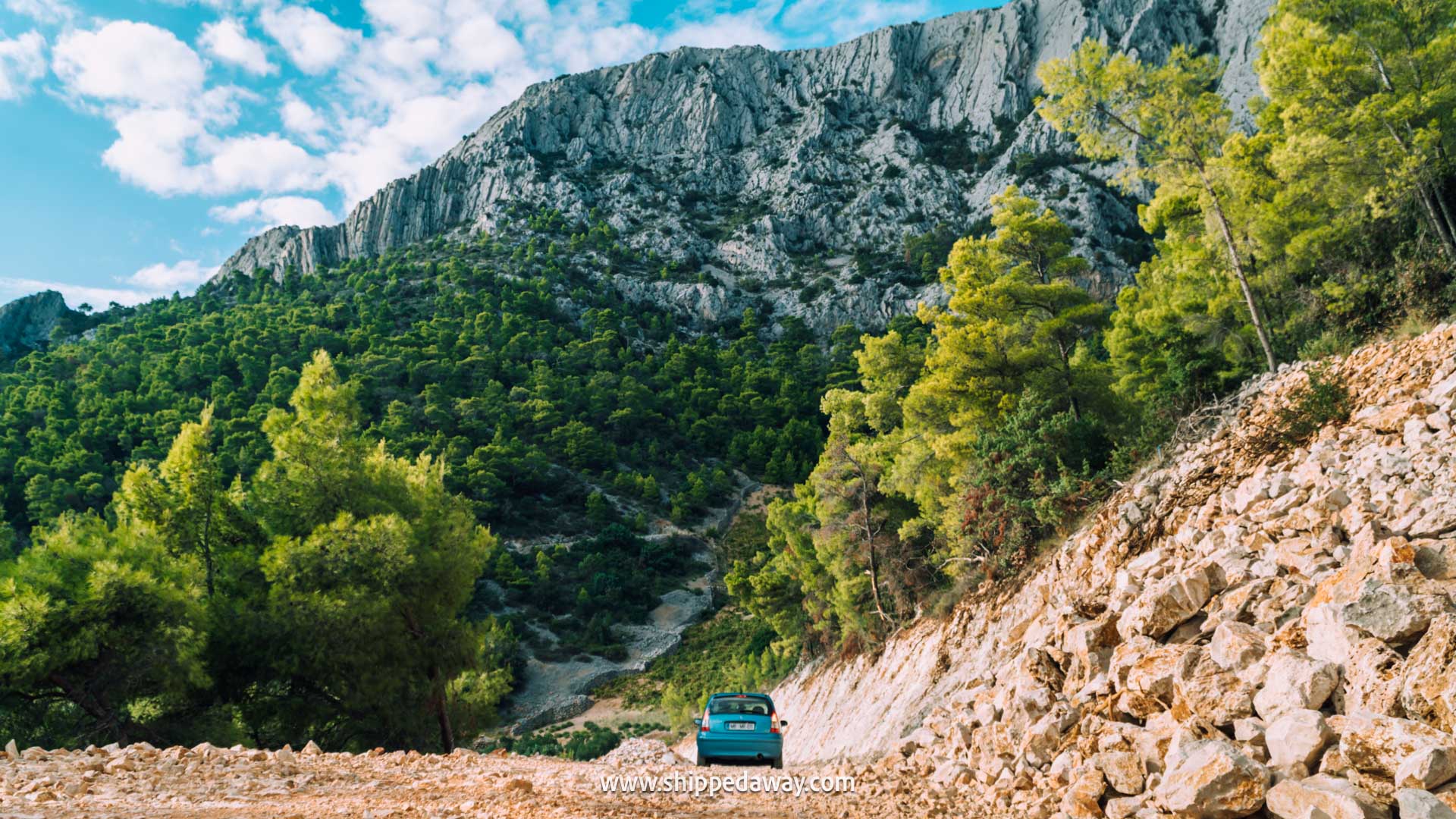 Where to stay in Hvar Island - best areas to stay in Hvar - gravel road to southern villages