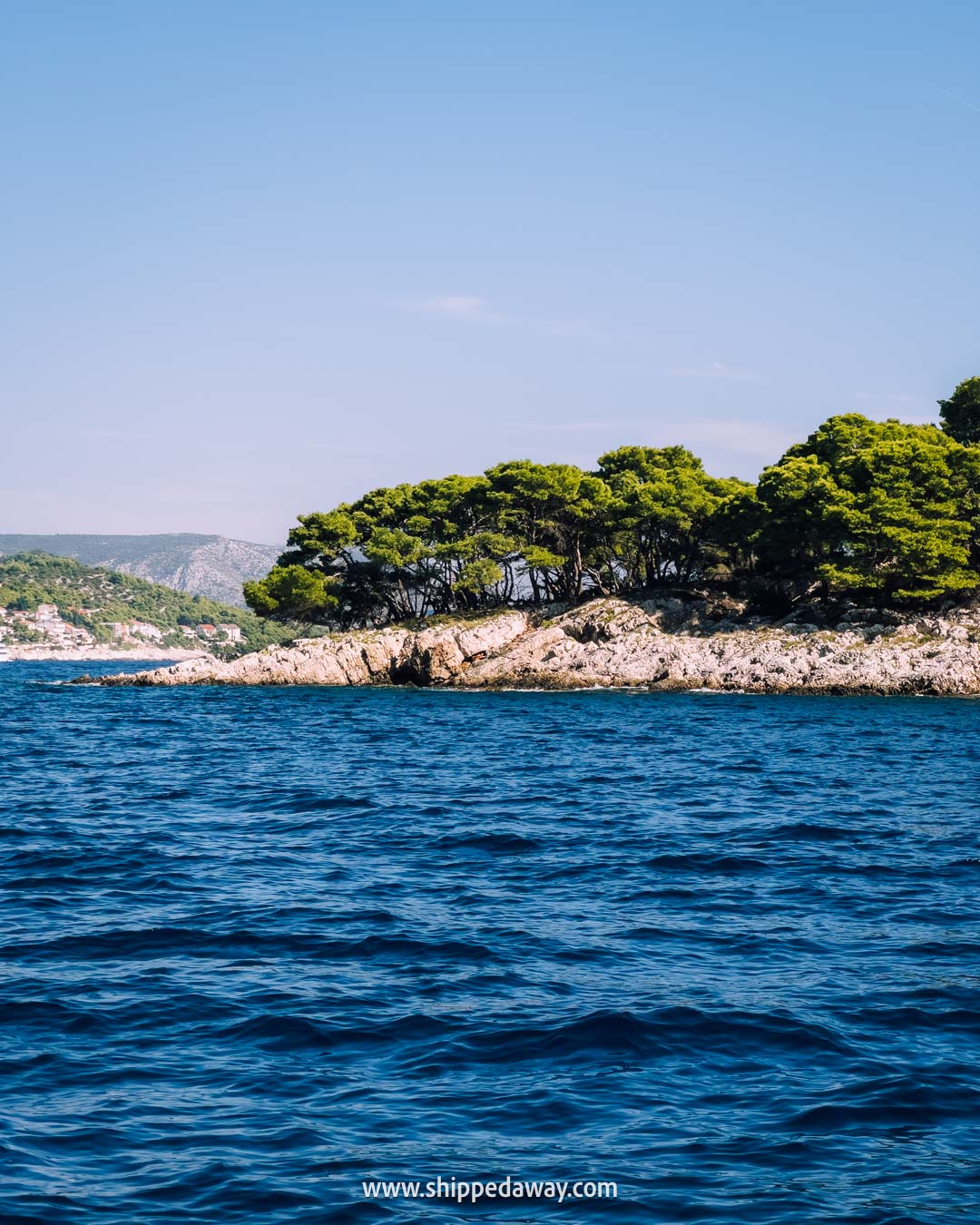 cruising through Pakleni islands Hvar - Paklinski Islands Croatia - Blue Cave Island Hopping tour from Split or Brač