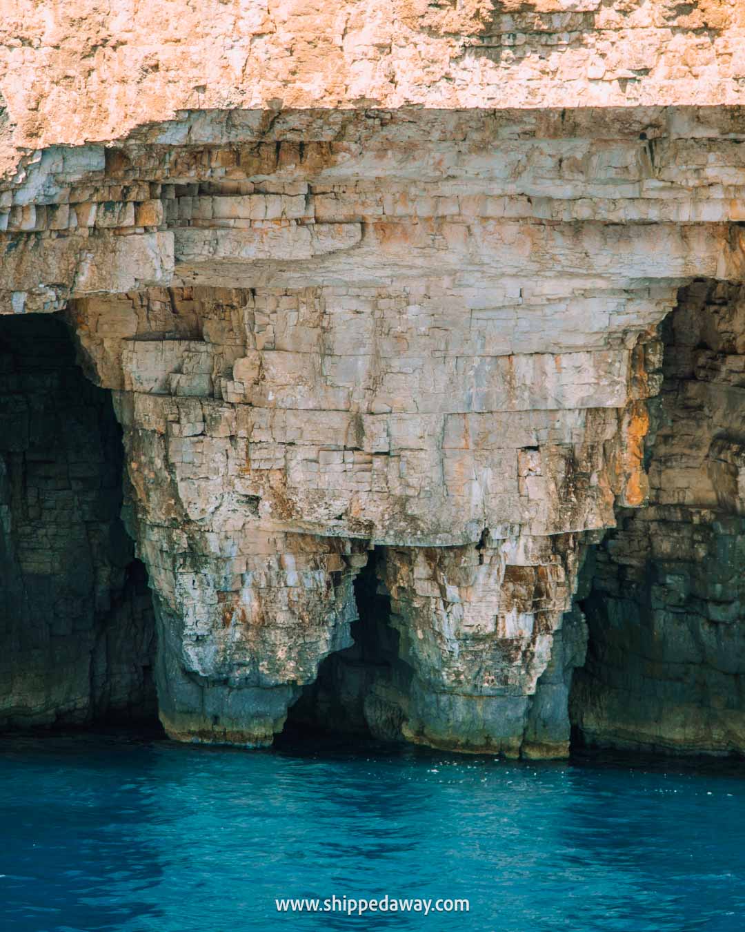 The pants rock formation Vis Croatia